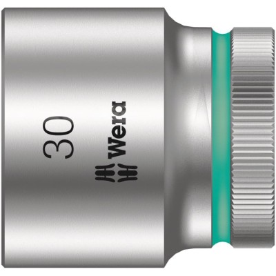 Wera 1/2 in Drive 30 mm 6 Point Hex Socket, 42mm Overall Length 05003616001