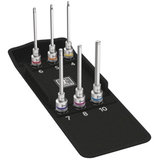 Wera Zyklop Socket Set 6-Piece 1/2 in Drive, 4 To 10 mm Sizes 05004210001