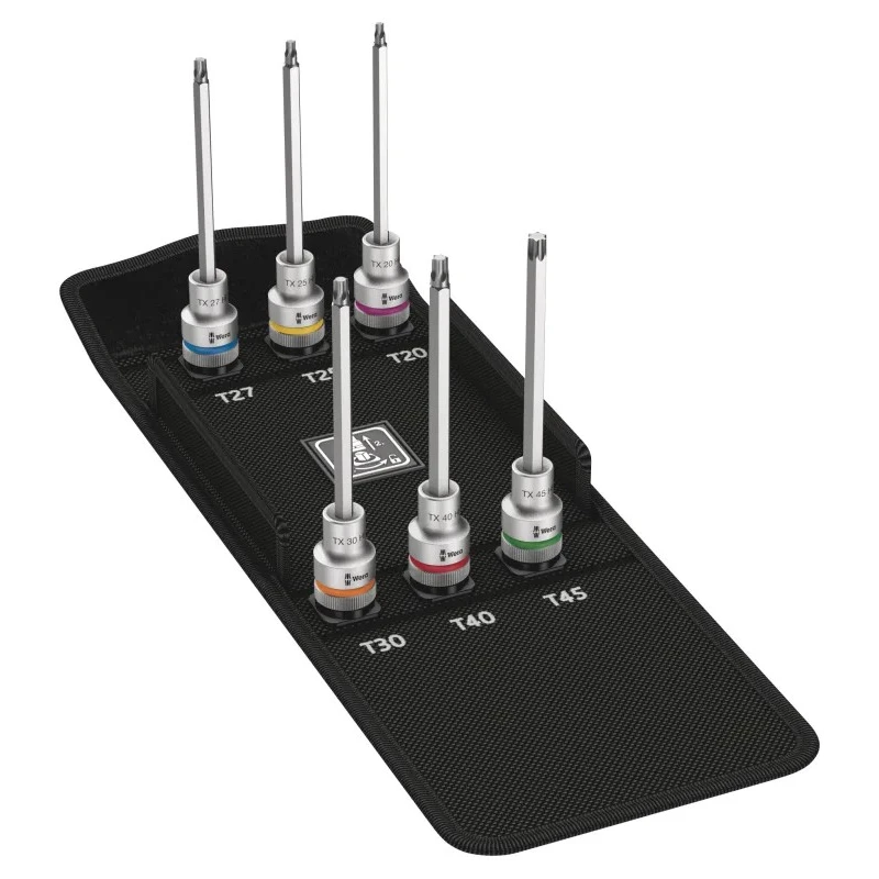 Wera 6-Piece 1/2 in Zyklop Socket Set with Holding Function, 140mm Length 05004211001