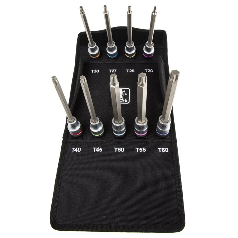 Wera 9-Piece 1/2 in Zyklop Socket Set Chrome Molybdenum Steel, Chrome Finish 05004212001