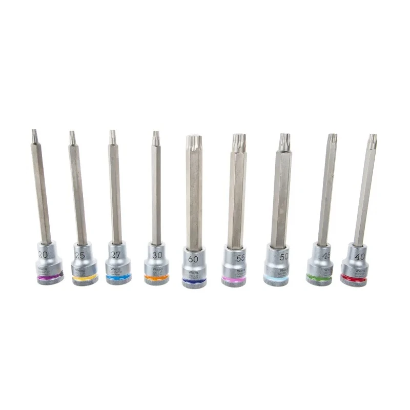 Wera 9-Piece 1/2 in Zyklop Socket Set Chrome Molybdenum Steel, Chrome Finish 05004212001