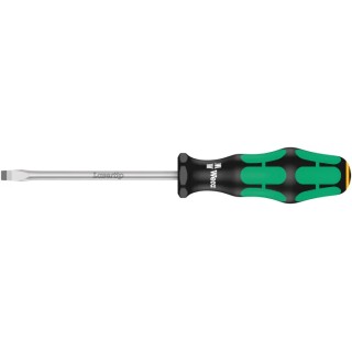 Wera Standard Slotted Screwdriver, 0.8 mm Tip Thickness, 5 mm Tip Width, 100 mm Blade Length, 198 mm Overall 05007610001