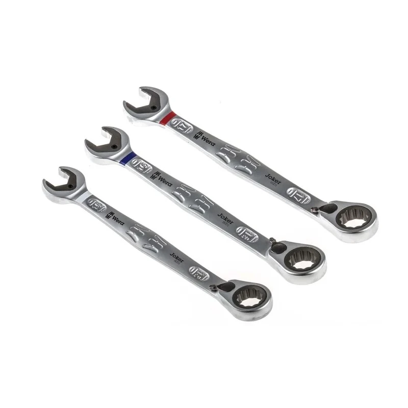 Wera 11-Piece Combination Ratchet Spanner Set 8 To 19 mm Chrome Molybdenum Steel 05020091001