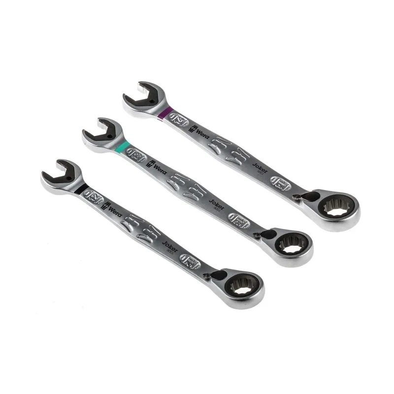 Wera 11-Piece Combination Ratchet Spanner Set 8 To 19 mm Chrome Molybdenum Steel 05020091001