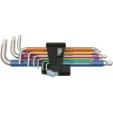 Wera 9 Piece L Metric Hex Key Set 1.5 to 10 mm Stainless Steel Chrome Finish 05022669001