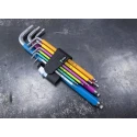 Wera 9 Piece L Metric Hex Key Set 1.5 to 10 mm Stainless Steel Chrome Finish 05022669001