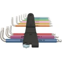 Wera 9 Piece L Metric Hex Key Set 1.5 to 10 mm Stainless Steel Chrome Finish 05022669001