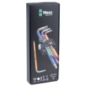 Wera 9 Piece L Metric Hex Key Set 1.5 to 10 mm Stainless Steel Chrome Finish 05022669001