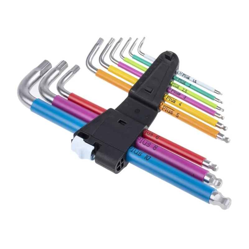 Wera 9 Piece L Metric Hex Key Set 1.5 to 10 mm Stainless Steel Chrome Finish 05022669001