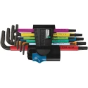 Wera 9-Piece Torx Key Set L Shape Long Arm Stainless Steel Black Laser Finish 05024179001
