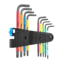 Wera 9-Piece Torx Key Set L Shape Long Arm Stainless Steel Black Laser Finish 05024179001