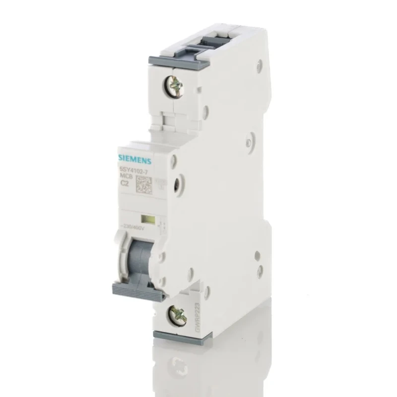 Siemens SENTRON Miniature Circuit Breaker 1-Pole 2A Type C 440V AC 440V DC 10 kA Breaking Capacity 5SY4102-7