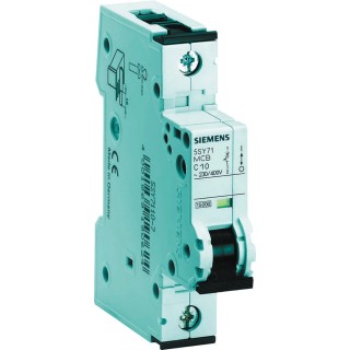 Siemens SENTRON Miniature Circuit Breaker, 1-Pole, 10A, Type C, 400V AC, 15 kA Breaking Capacity 5SY7110-7