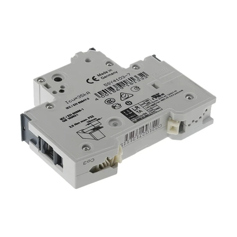 Siemens SENTRON Miniature Circuit Breaker 1-Pole 3A Type C 400V AC 60V DC 10kA Breaking Capacity 5SY4103-7