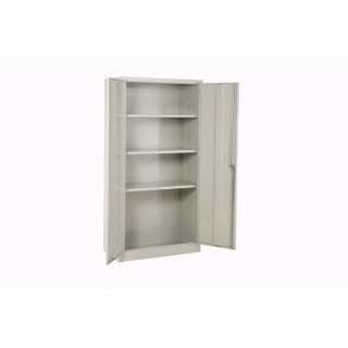 RS PRO Grey Mild Steel Lockable 2 Door Cabinet 1.83 m Height x 915 mm Width x 457 mm Depth 621-1694