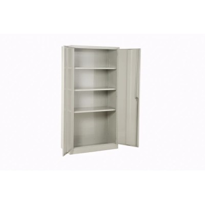 RS PRO Grey Mild Steel Lockable 2 Door Cabinet 1.83 m Height x 915 mm Width x 457 mm Depth 621-1694