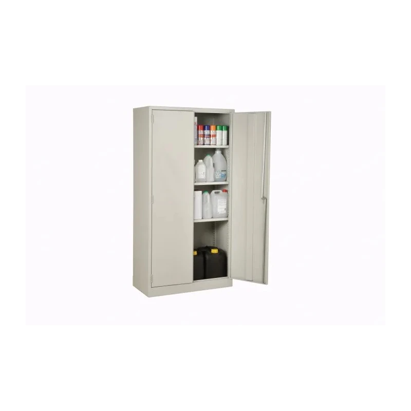 RS PRO Grey Mild Steel Lockable 2 Door Cabinet 1.83 m Height x 915 mm Width x 457 mm Depth 621-1694