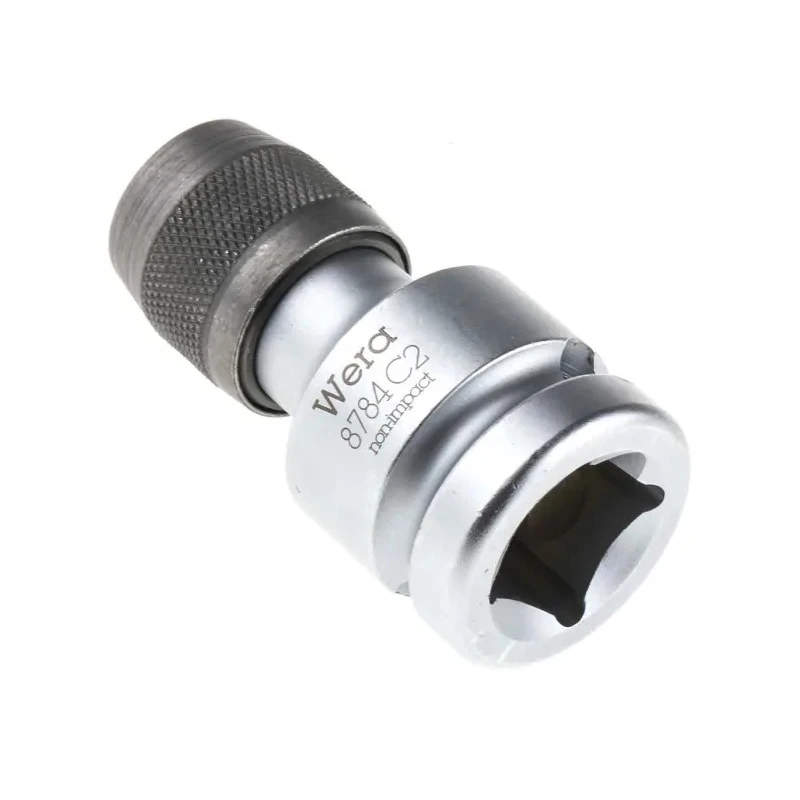 Wera 1/2 in Square Drive Chrome Vanadium Steel Socket Adapter 69mm Overall 05003641001
