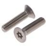 RS PRO Tamper Proof Security Screw Stainless Steel Flat Head Pin Hex Recess M6 x 25 mm 621-2619