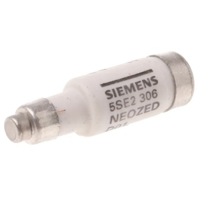 Siemens Neozed Fuse D01 Ceramic Body 6A, 400V AC, gG Classification 5SE2306