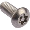 NEUTRAL Plain Stainless Steel Button Tamper Proof Security Screw M5 x 12 mm 621-2681