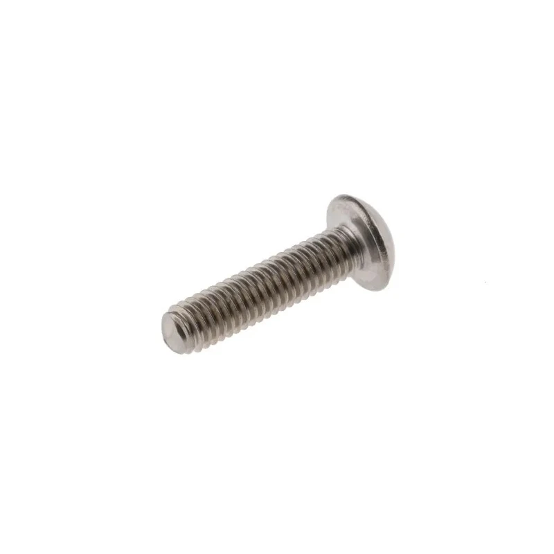 RS PRO Plain Stainless Steel Button Tamper Proof Security Screw M3 x 12 mm 621-2748