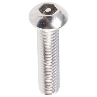 RS PRO Plain Stainless Steel Button Tamper Proof Security Screw M6 x 25 mm 621-2861