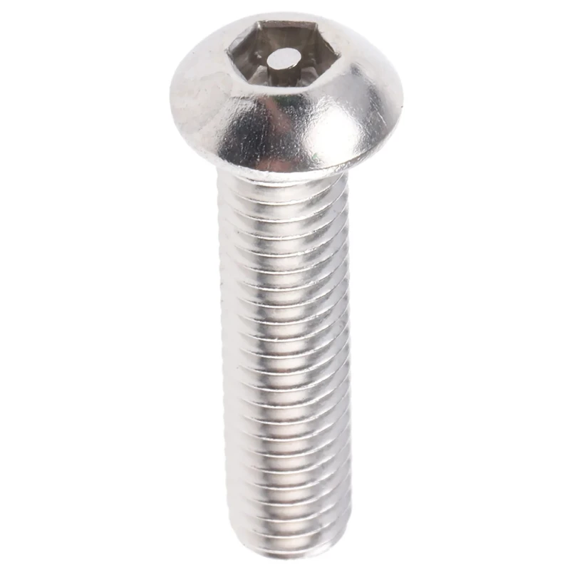 RS PRO Plain Stainless Steel Button Tamper Proof Security Screw M6 x 25 mm 621-2861