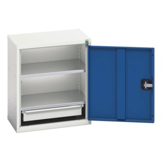 Bott 1 Door, 1 Drawer Steel Wall Cupboard with 2 Shelves 525mm Width 350mm Depth 600mm Height 16929003.11