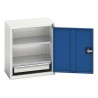 Bott 1 Door, 1 Drawer Steel Wall Cupboard with 2 Shelves 525mm Width 350mm Depth 600mm Height 16929003.11