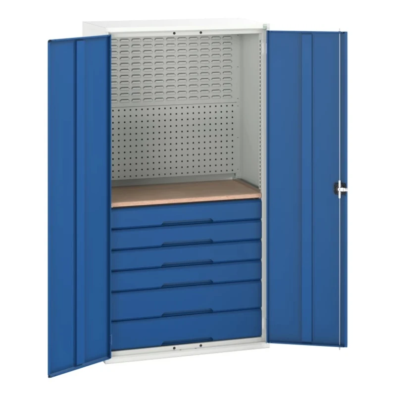 Bott 2 Door 6 Drawer Sheet Steel Floor Standing Cupboard 2m Height 1.05m Width 550mm Depth 16926573.11