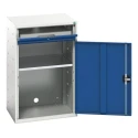 Bott Steel Standing Computer Desk with Keyboard Shelf, 3 Storage Shelves, 1000 mm Height x 650 mm Width x 550 mm 16928000.11