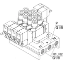 SMC Pneumatic Control Valve Solenoid Rc SY3000 Series 5/2 Ports 24V DC 225.7 NL/min Flow 