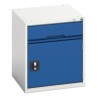 Bott Medium Duty Steel Cabinet, 1 Drawer, Wall Mountable, 600 mm Height x 525 mm Width x 550 mm Depth, Blue and 16925006.11