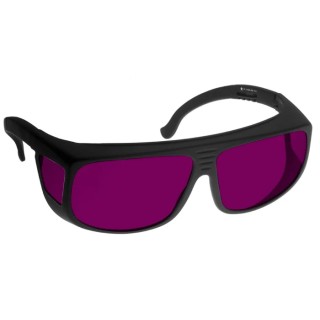 Global Laser Laser Enhancement Glasses Purple Lens Black Frame Over Spectacle CE ANSI Z87 EN 166-1F 1997-02-000