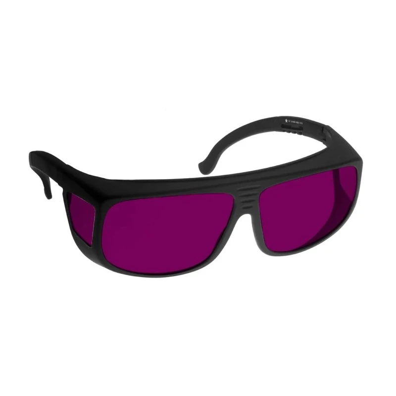 Global Laser Laser Enhancement Glasses Purple Lens Black Frame Over Spectacle CE ANSI Z87 EN 166-1F 1997-02-000