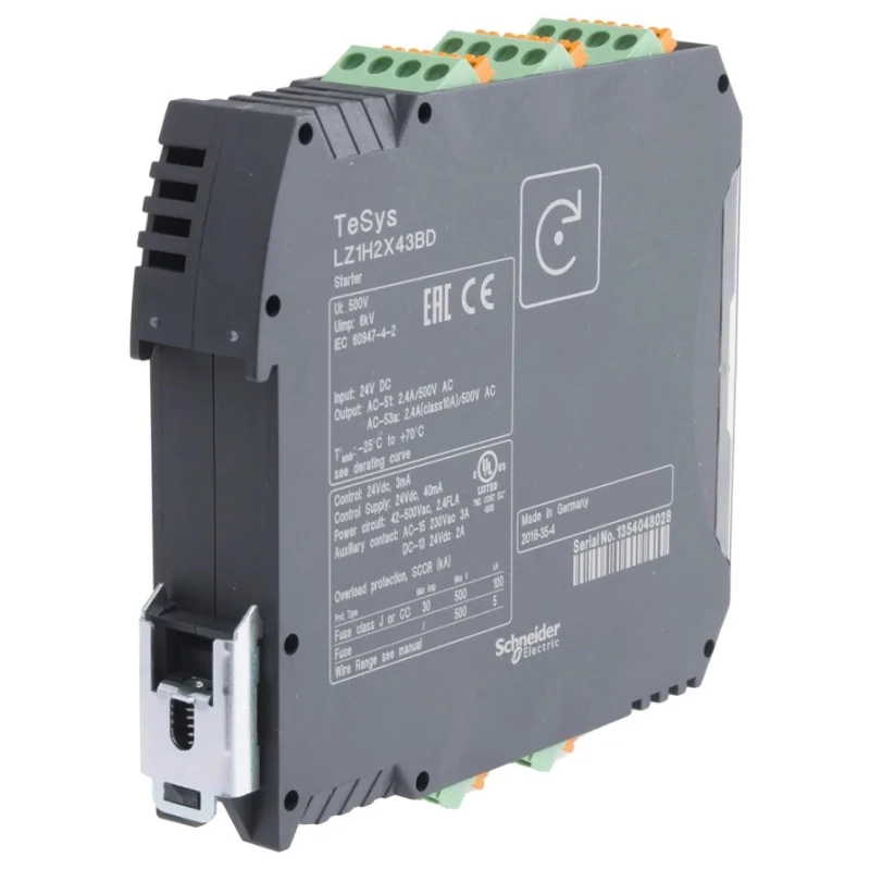 Schneider Electric TeSys H Advanced Motor Starter Direct on Line 30V 1.1 kW 3 Phase IP20 LZ1H2X43BD