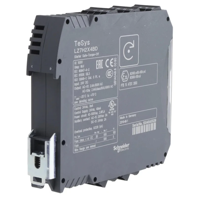 Schneider Electric TeSys H Advanced Motor Starter, Direct on Line, 3 Phase, 1.1 kW, 500V AC, IP20 LZ7H2X4BD