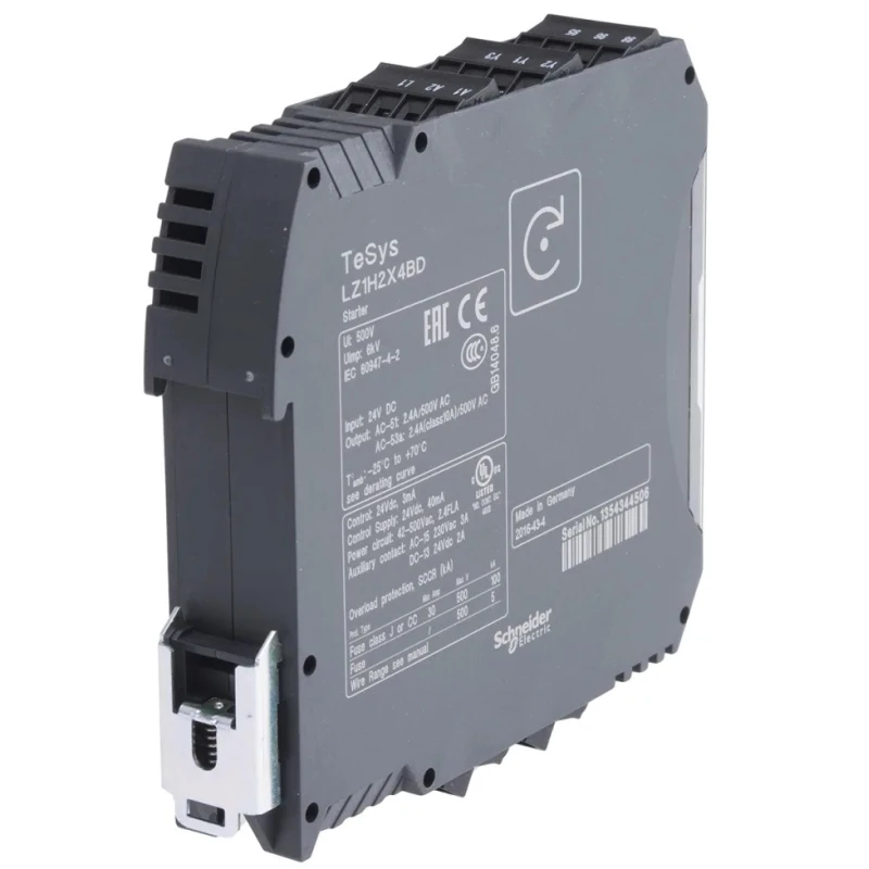 Schneider Electric TeSys H Advanced Motor Starter, Direct on Line, 30V, 1.1 kW, 3 Phase, IP20 LZ1H2X4BD
