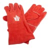 Polyco Healthline Red Leather Welding Gloves Size 9, Premium Chrome Leather, Thermal Lining, 350mm Length LW93