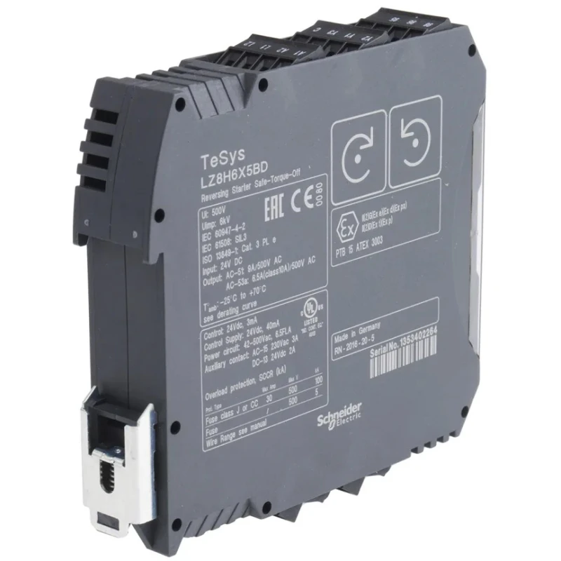 Schneider Electric TeSys H Advanced Motor Starter, Reversible, 500V AC, 3 kW, 3 Phase, IP20 LZ8H6X5BD