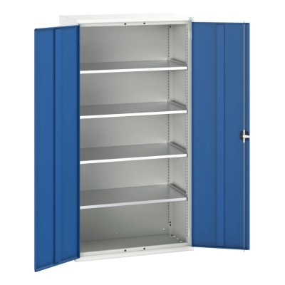 Bott 2 Door Steel Floor Standing Workshop Cupboard with 4 Shelves 2 m Height 1.05 m Width 550 mm Depth 16926267.11