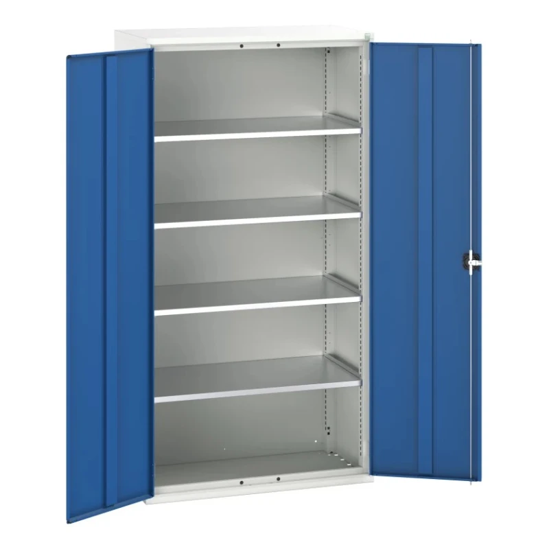 Bott 2 Door Steel Floor Standing Workshop Cupboard with 4 Shelves 2 m Height 1.05 m Width 550 mm Depth 16926267.11