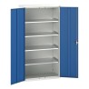 Bott 2 Door Steel Floor Standing Workshop Cupboard with 4 Shelves 2 m Height 1.05 m Width 550 mm Depth 16926267.11