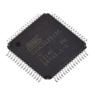 Microchip 32 bit AVR32UC Microcontroller, 512kB FLASH, 64-Pin TQFP, 66 MHz AT32UC3C2512C-A2UT