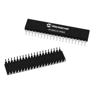 Microchip 8 bit 8051 AT89 Microcontroller 60 MHz 16kB FLASH 40-Pin PDIL AT89C51RB2-3CSUM