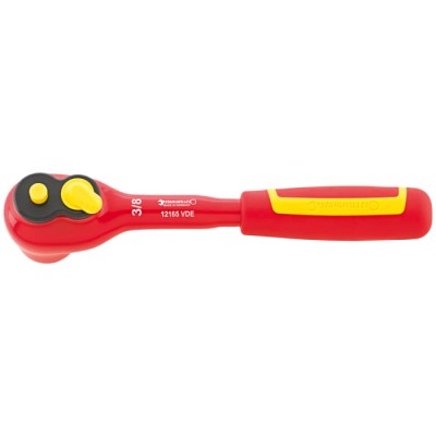 STAHLWILLE 3/8 in Ratchet with Ratchet Handle, 205mm Overall Length, VDE Insulated 1000V Approved 12430001