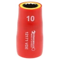 STAHLWILLE 3/8 in Drive 10 mm 12 Point Hex Socket VDE 1000V Approved Chrome Plated Steel 45mm Overall Length 2380010