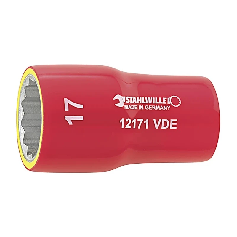 STAHLWILLE 3/8 in Drive 14 mm 12 Point Hex VDE 1000V Approved Socket 48mm Overall Length 2380014