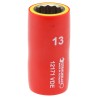 STAHLWILLE 3/8 in Drive 13 mm 12 Point Hex Chrome Plated VDE/1000V Approved Socket 48mm Overall Length 2380013